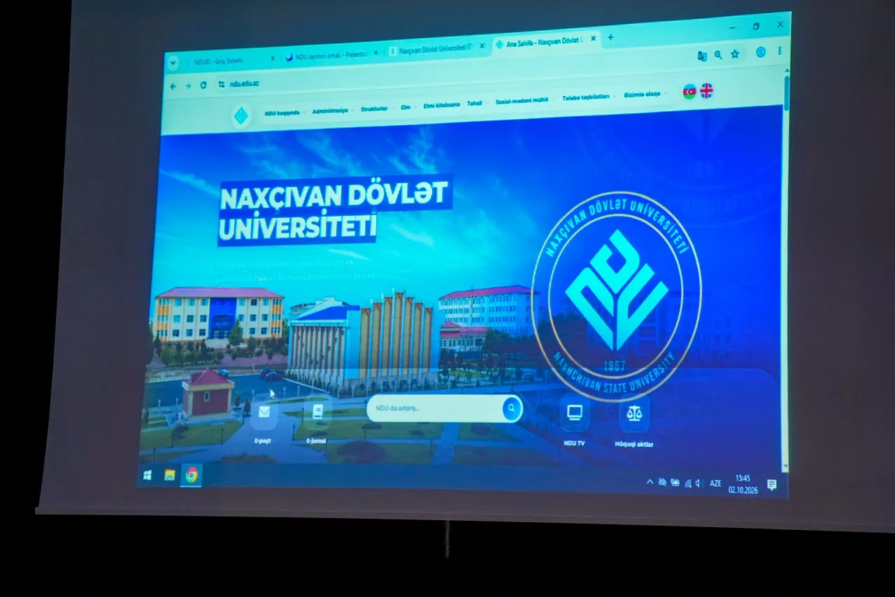 NDU-nun yenilənmiş rəsmi internet  saytının təqdimatı keçirilib